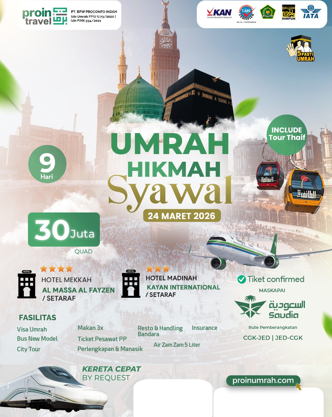 Umroh Syawal Plus Kereta Cepat Haramain